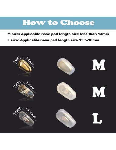 Cubiertas Almohadillas Nariz Gafas Lvvfit 5 Pares Talla M