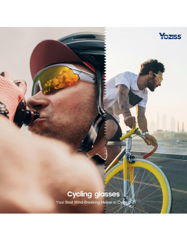 Gafas de Ciclismo Polarizadas YOZISS Cg9025w-r UV400
