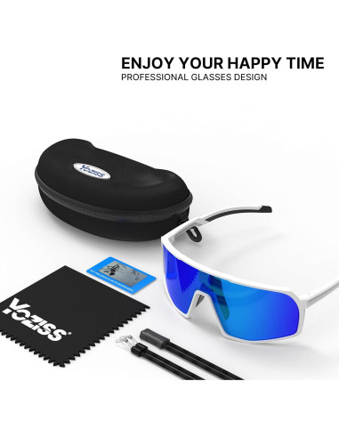 Gafas de Ciclismo Polarizadas YOZISS Cg9034w Azul UV400