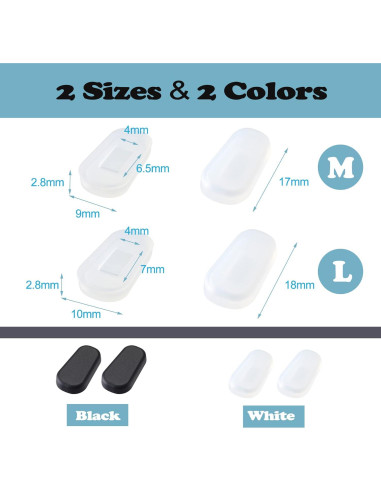 Cubiertas Almohadillas Nasales LVVFIT Silicona 5 Pares L