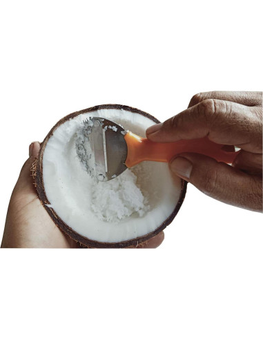 Cortador de Coco Plai Na Amarillo con Rallador y Rasqueta
