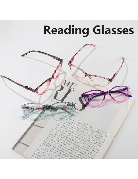 Gafas de Lectura Przene 4 Paquetes Anti Luz Azul 3.0x Gafas de Lectura Przene 4 Paquetes Anti Luz Azul 3.0x