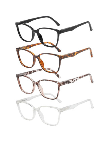 Gafas de Lectura Przene 4 Paquetes Anti Luz Azul 2.25x