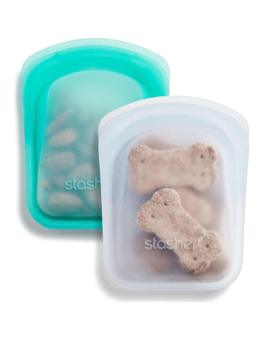 Bolsa de Almacenamiento Reutilizable Stasher 340ml Frambuesa