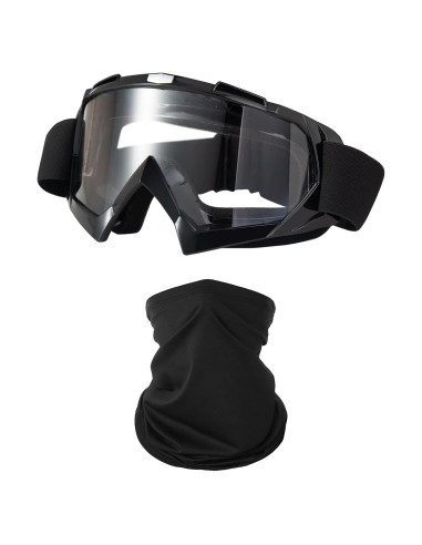 Gafas de Motocicleta LJDJ con Balaclava UV Solar