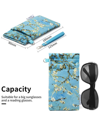 Estuche para Gafas Doble Cristal Face Shadow Microfibra 180mm