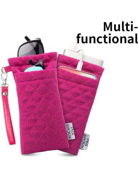 Estuche para Gafas Face Shadow Rosa Doble Cristal 180x90mm Estuche para Gafas Face Shadow Rosa Doble Cristal 180x90mm