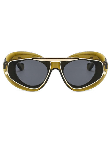 Gafas de sol UV400 Laureles estilo vintage leopardo
