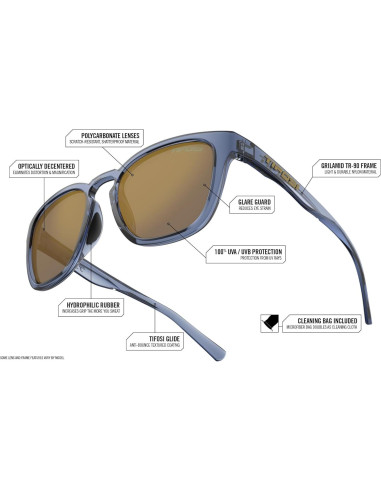Gafas de sol Tifosi Ahumado con espejo azul cielo