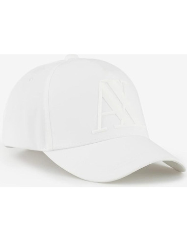 Gorra de béisbol Armani Exchange con logo 3D blanca