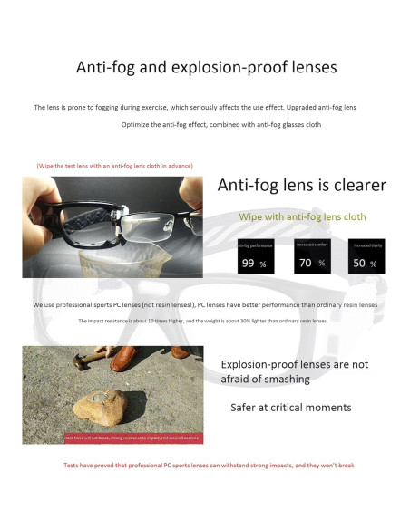 Gafas de Deporte SooGree con Lentes Removibles y Correa Ajustable Gafas de Deporte SooGree con Lentes Removibles y Correa Ajustable