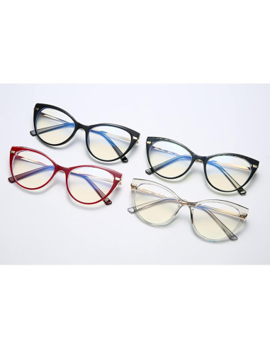 Gafas bloqueadoras de luz azul LJCZKA para mujeres, ojo de gato