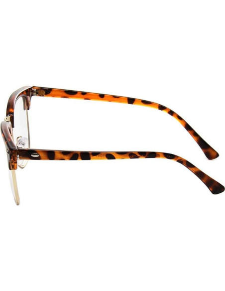 Gafas de media montura Shiratori vintage Leopardo 50mm Gafas de media montura Shiratori vintage Leopardo 50mm