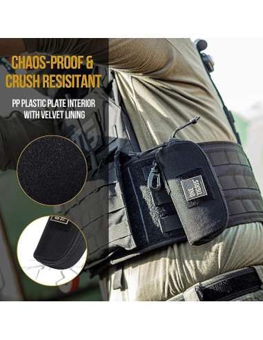 Funda Dura para Gafas OneTigris Táctica Molle Nylon Gris
