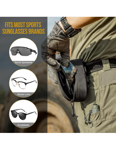 Funda Dura para Gafas OneTigris Táctica Molle Nylon 1000D