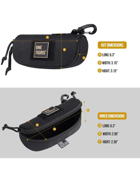 Funda Dura para Gafas OneTigris Táctica Molle Nylon 1000D Funda Dura para Gafas OneTigris Táctica Molle Nylon 1000D