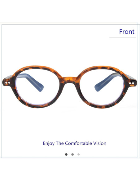 Gafas Redondas Vintage Anti Luz Azul Unisex A05 Leopardo Gafas Redondas Vintage Anti Luz Azul Unisex A05 Leopardo