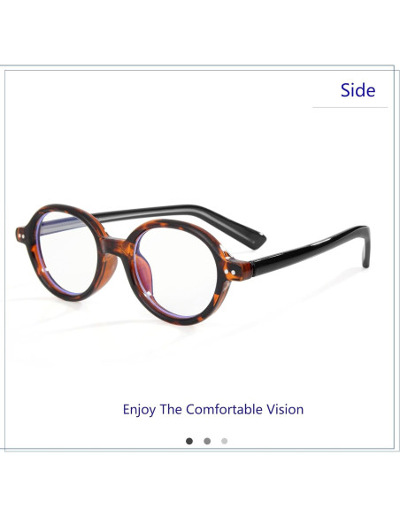 Gafas Redondas Vintage Anti Luz Azul Unisex A05 Leopardo Gafas Redondas Vintage Anti Luz Azul Unisex A05 Leopardo
