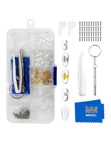 MMOBIEL Kit Almohadillas para Gafas 54 Piezas con Herramientas