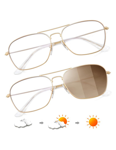 Gafas JM Antiluz Azul Aviador Fotocromáticas para Ojos