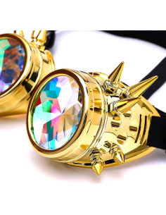 Gafas Steampunk Lelinta Ajustables Oro para Cosplay 2