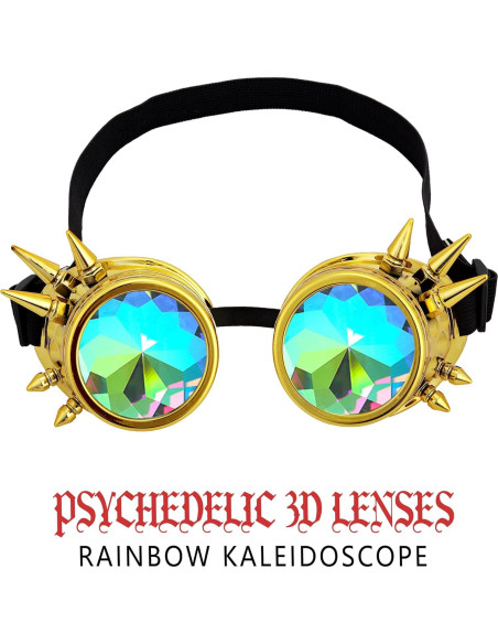 Gafas Steampunk Lelinta Ajustables Oro para Cosplay Gafas Steampunk Lelinta Ajustables Oro para Cosplay