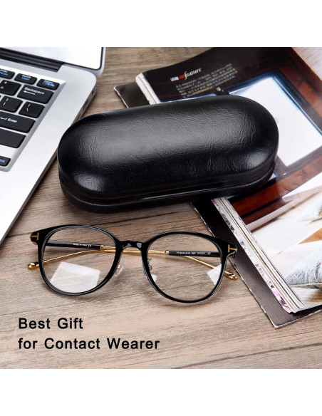 Estuche 2 en 1 Muf para Lentes de Contacto y Gafas Negro Estuche 2 en 1 Muf para Lentes de Contacto y Gafas Negro