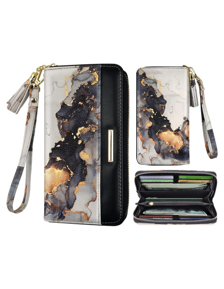 Cartera para Mujeres PU con Borlas y Correa - 19.5x10.8cm Cartera para Mujeres PU con Borlas y Correa - 19.5x10.8cm