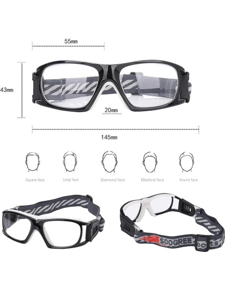 Gafas Deportivas Unisex Antivaho para Baloncesto y Fútbol Gafas Deportivas Unisex Antivaho para Baloncesto y Fútbol