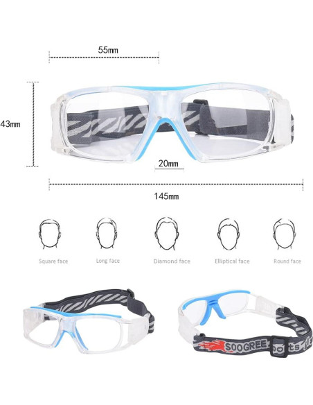 Gafas Deportivas Unisex Antivaho para Baloncesto y Fútbol Gafas Deportivas Unisex Antivaho para Baloncesto y Fútbol