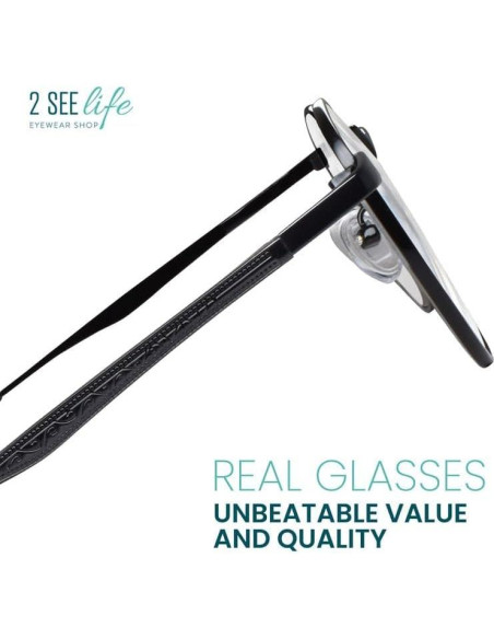 Gafas de lectura redondas 2SeeLife con montura negra 0.5x Gafas de lectura redondas 2SeeLife con montura negra 0.5x