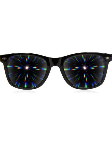 Gafas de Difracción GloFX Ultimate - Negro - Efecto Prisma 3D