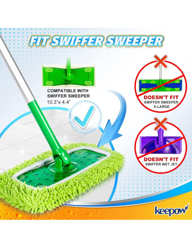 Paños de Mopa Reutilizables KEEPOW para Swiffer - 4 Unidades