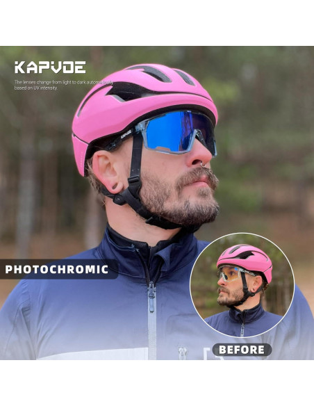 Gafas de Ciclismo KAPVOE K180 Fotoquímicas UV400 Gafas de Ciclismo KAPVOE K180 Fotoquímicas UV400