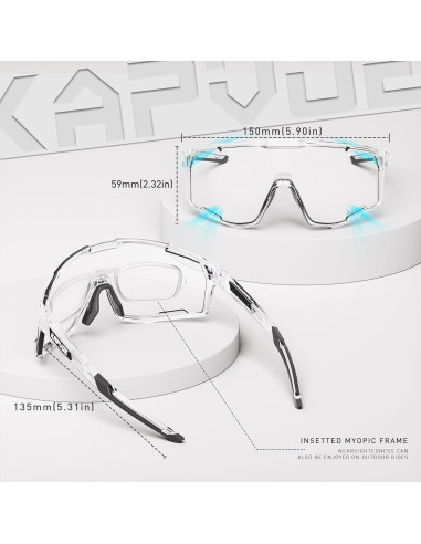 Gafas de Ciclismo KAPVOE K180 Fotoquímicas UV400