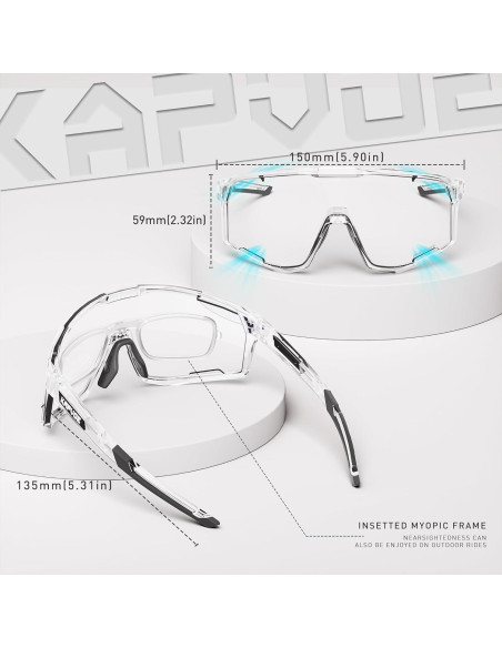 Gafas de Ciclismo KAPVOE K180 Fotoquímicas UV400 Gafas de Ciclismo KAPVOE K180 Fotoquímicas UV400
