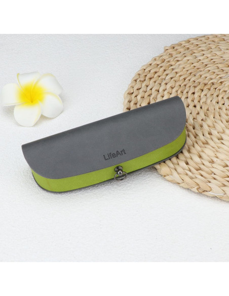 Estuche para Gafas LifeArt Plegable de PU Gris Oscuro Estuche para Gafas LifeArt Plegable de PU Gris Oscuro