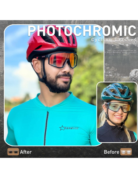Gafas de Ciclismo KAPVOE K180 Fotoquímicas UV400 Gafas de Ciclismo KAPVOE K180 Fotoquímicas UV400