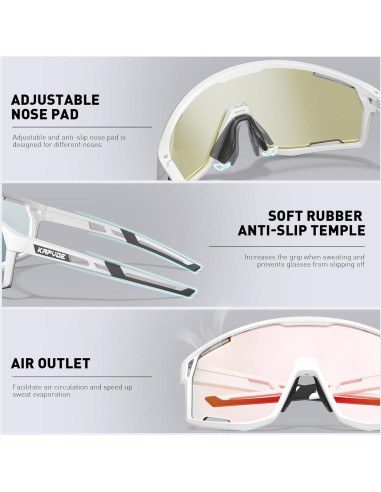 Gafas de Ciclismo KAPVOE K180 Fotoquímicas UV400