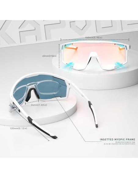 Gafas de Ciclismo KAPVOE K180 Fotoquímicas UV400 Gafas de Ciclismo KAPVOE K180 Fotoquímicas UV400