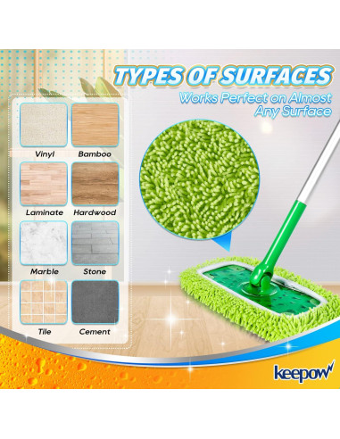 Paños de Mopa Reutilizables KEEPOW para Swiffer - 4 Unidades
