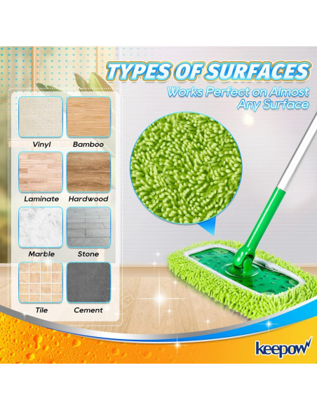 Paños de Mopa Reutilizables KEEPOW para Swiffer - 4 Unidades Paños de Mopa Reutilizables KEEPOW para Swiffer - 4 Unidades