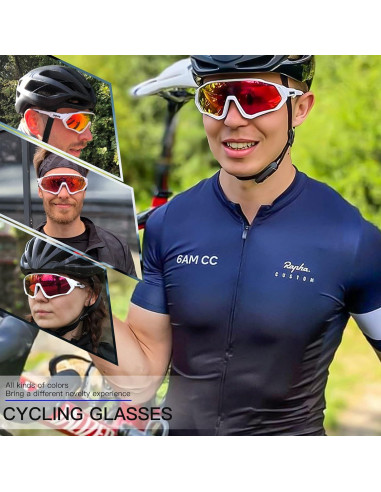 Gafas de Ciclismo KAPVOE 5 Lentes Polarizadas UV400