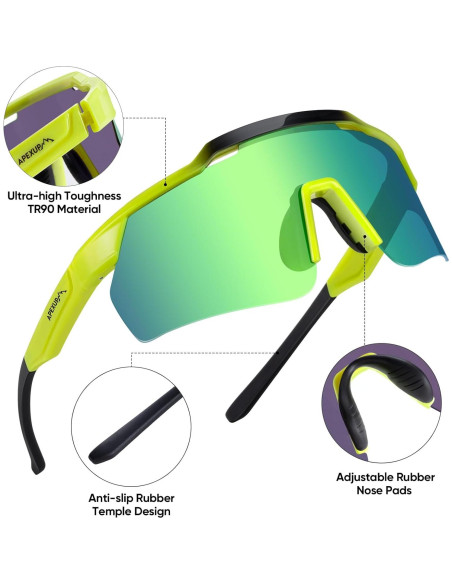 Gafas de sol polarizadas APEXUP UV400 para ciclismo y pesca Gafas de sol polarizadas APEXUP UV400 para ciclismo y pesca