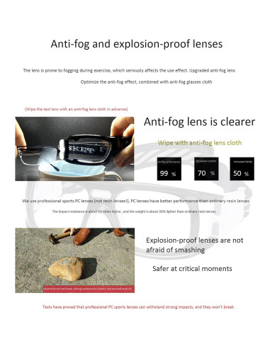 Gafas Deportivas de Seguridad Policarbonato Ajustables
