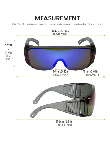 Gafas de Seguridad Calabria 1003 para Usar sobre Gafas