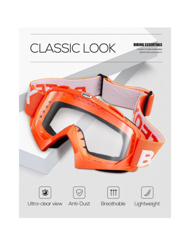 Gafas de Motocross BATFOX F816 UV Protección Antideslizante