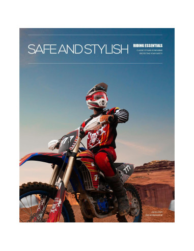 Gafas de Motocross BATFOX F816 UV Protección Rojo Claro