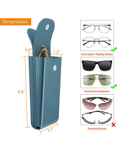 Funda Doble para Gafas Fintie Azul Océano con Mosquetón 2