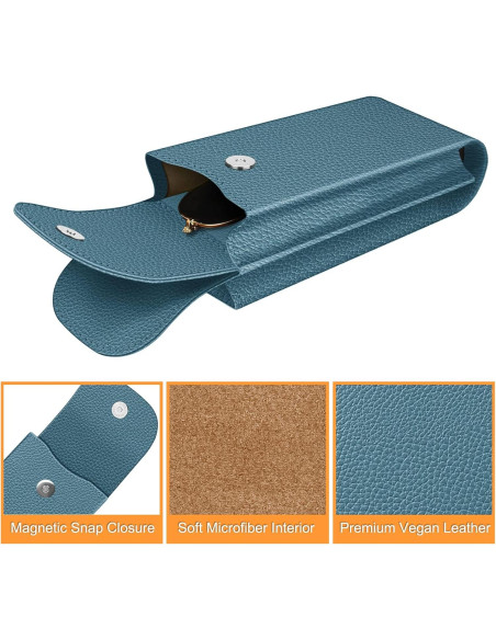 Funda Doble para Gafas Fintie Azul Océano con Mosquetón Funda Doble para Gafas Fintie Azul Océano con Mosquetón